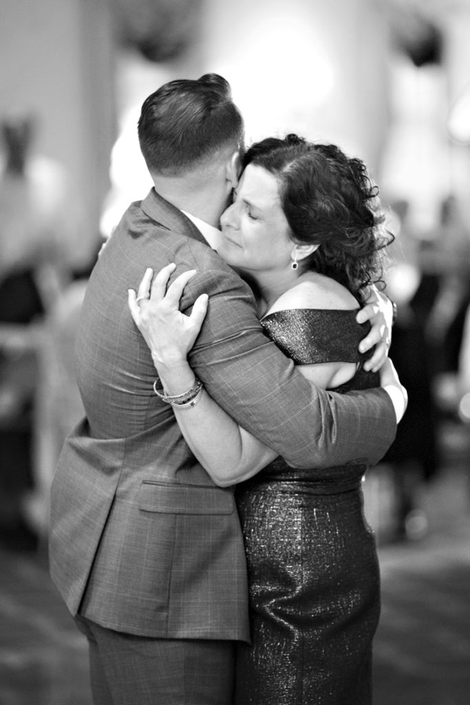 Mother and Son dancing at wedding